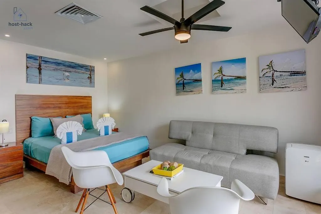 Danzamar 1B With Pool & Rooftop Near Mamitas Beach Playa del Carmen Apartment